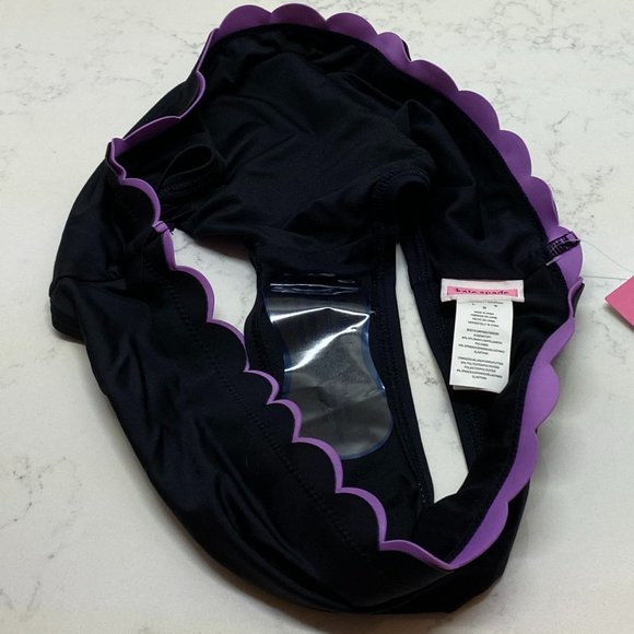 NWT Kate Spade Scallop Black Bikini Bottom - Picture 4 of 7